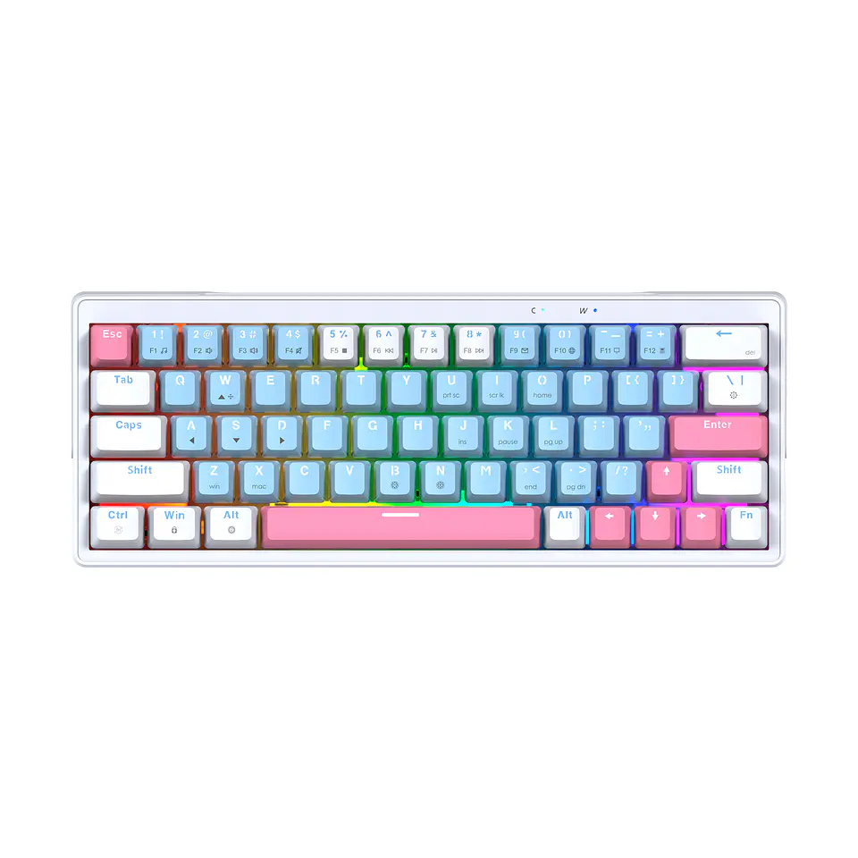 MK611 ATOM X63 Ame Blue Teclado Mecánico 60% RGB Hot-Swappable Layout USA 2