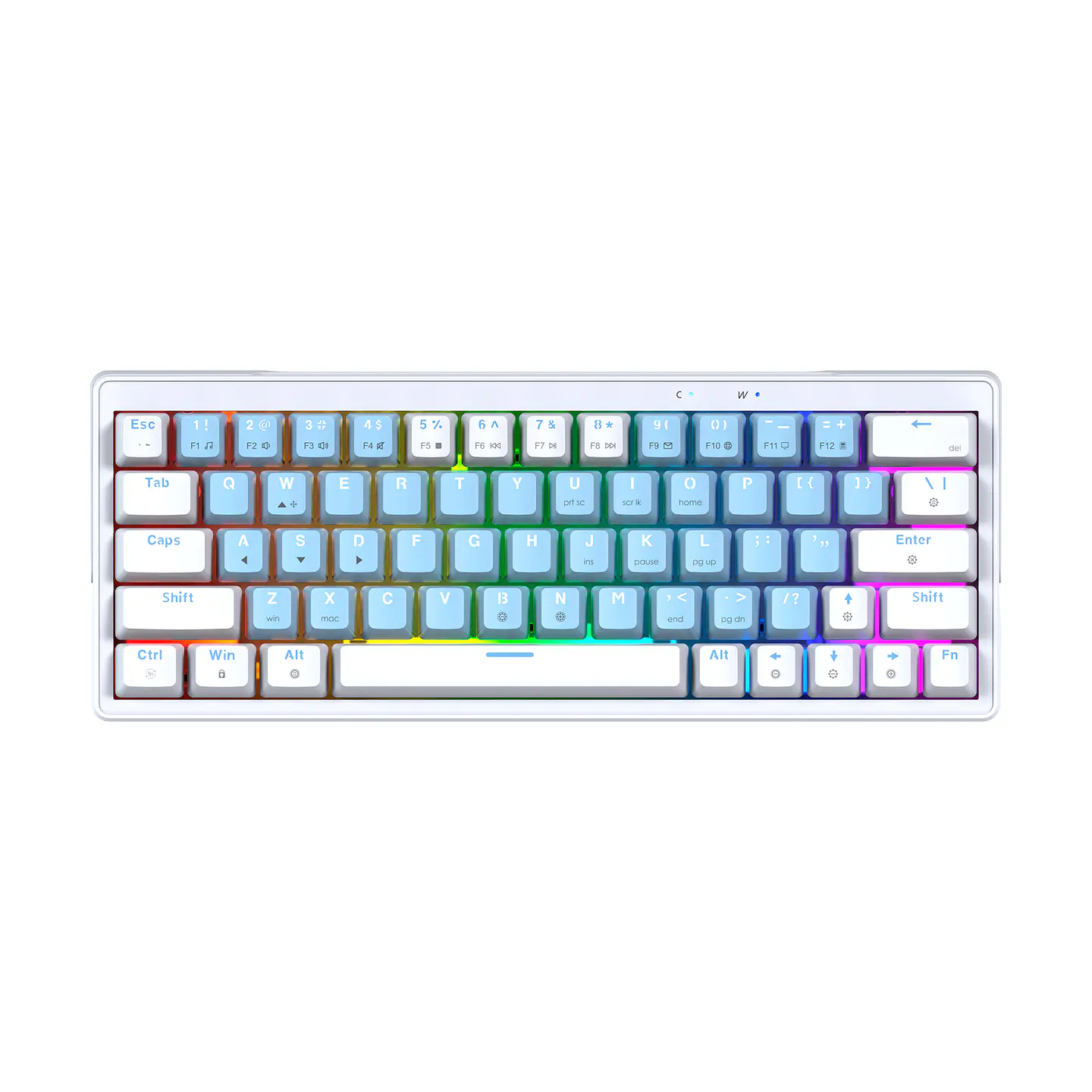 MK611 ATOM X63 Ame Blue Teclado Mecánico 60% RGB Hot-Swappable Layout USA 1