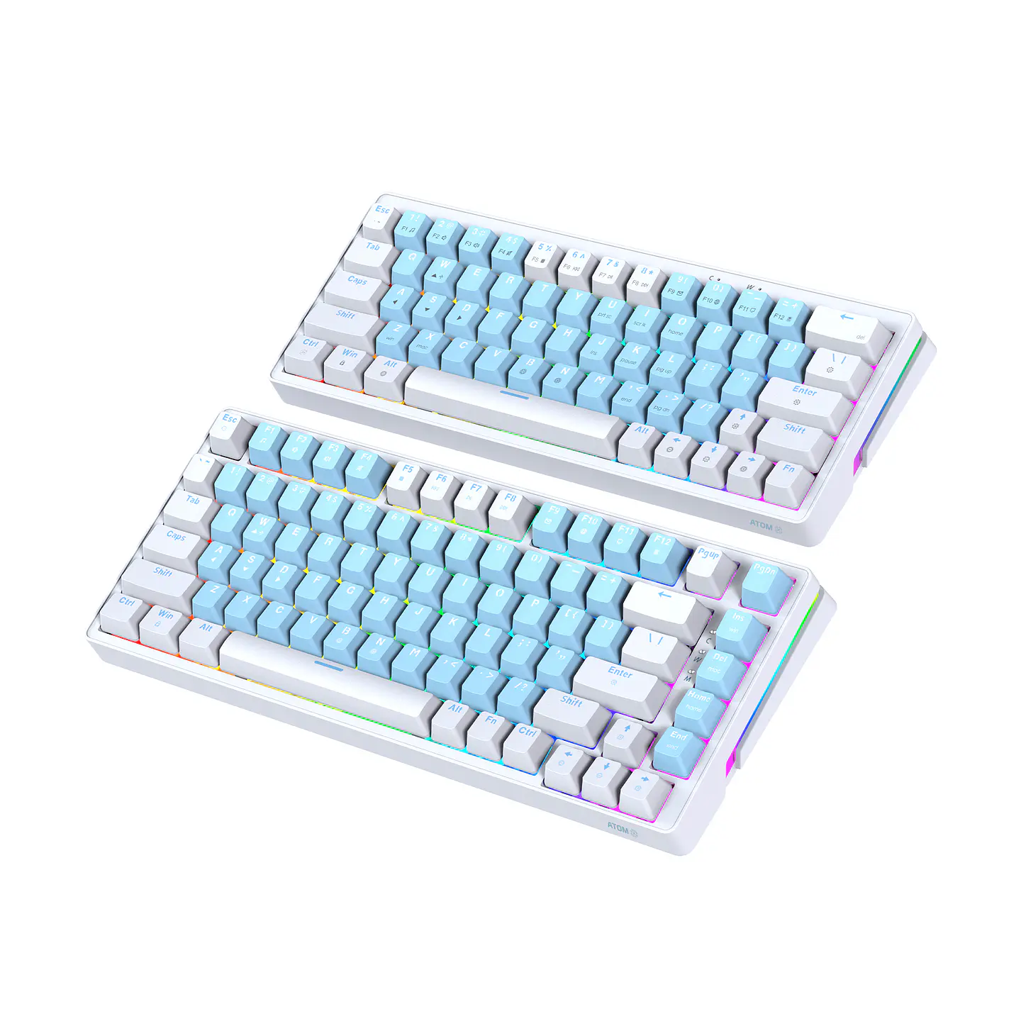 MK611 ATOM X63 Ame Blue Teclado Mecánico 60% RGB Hot-Swappable Layout USA 4