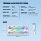 MK612 ATOM X83 Ame White Teclado Mecánico 75% RGB Hot-Swappable Layout USA - Miniatura 14