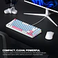 MK612 ATOM X83 Ame Blue Teclado Mecánico 75% RGB Hot-Swappable Layout USA - Miniatura 19