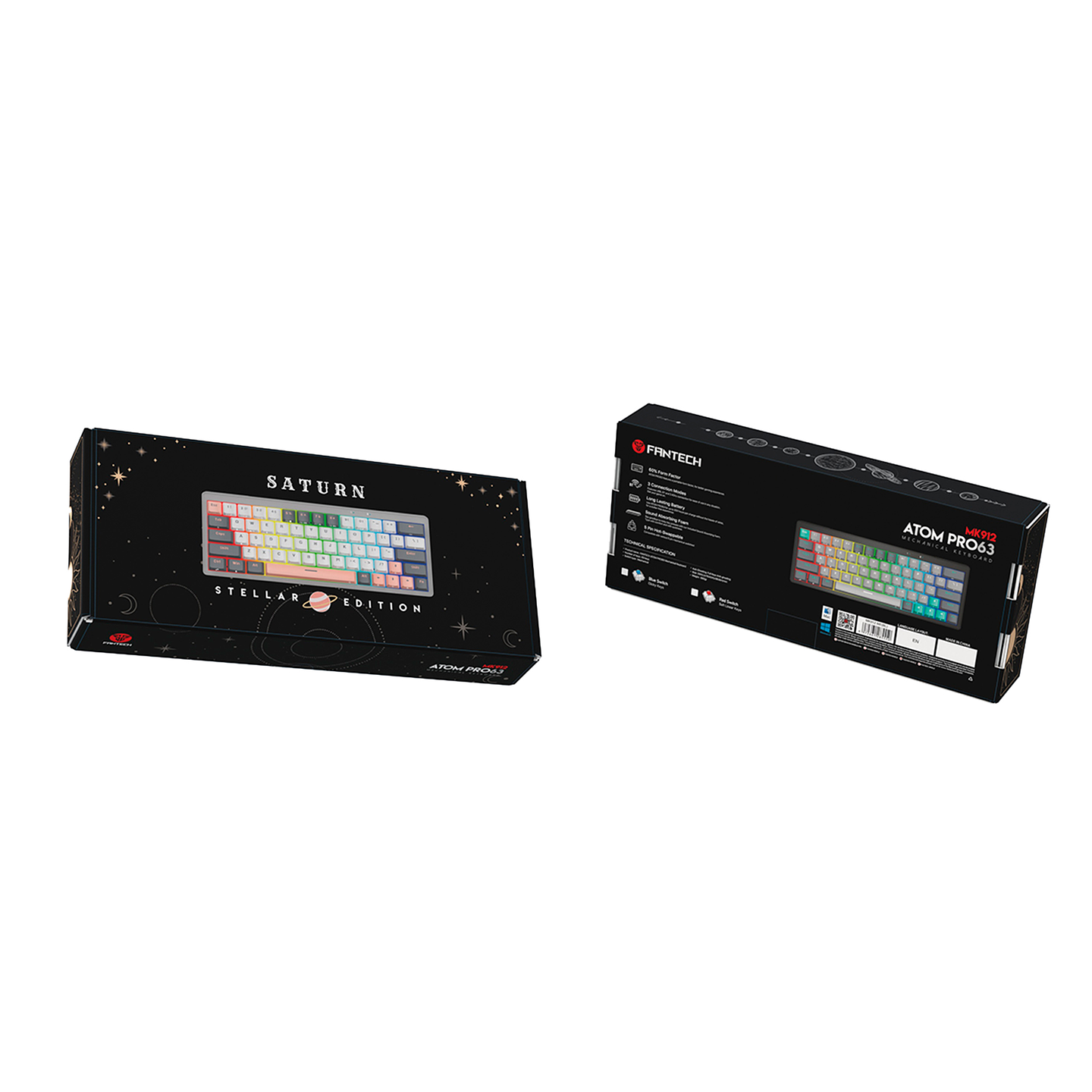 MK912 ATOM PRO63 Saturn Teclado Mecánico Inalámbrico 60% Hot-Swappable Layout USA 9