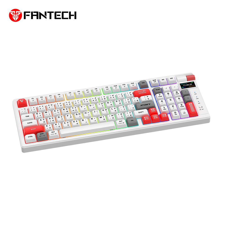 MK918 ATOM PRO97 White Teclado Mecánico Inalámbrico con Pantalla 96% Hot-Swappable Layout USA 5