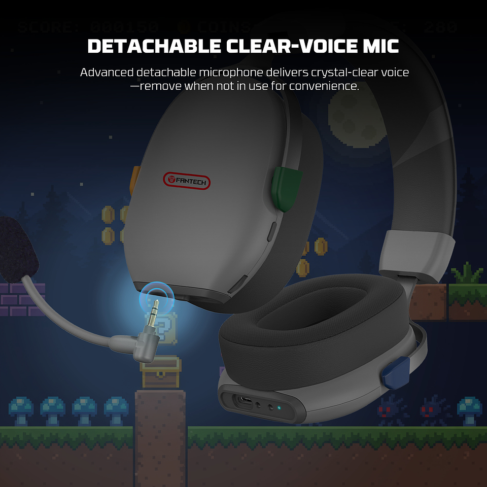 WHG06 CARBON PRO Super Famicom Edition Audífonos Inalámbricos Multiplataforma Super Maxfit SNES 7