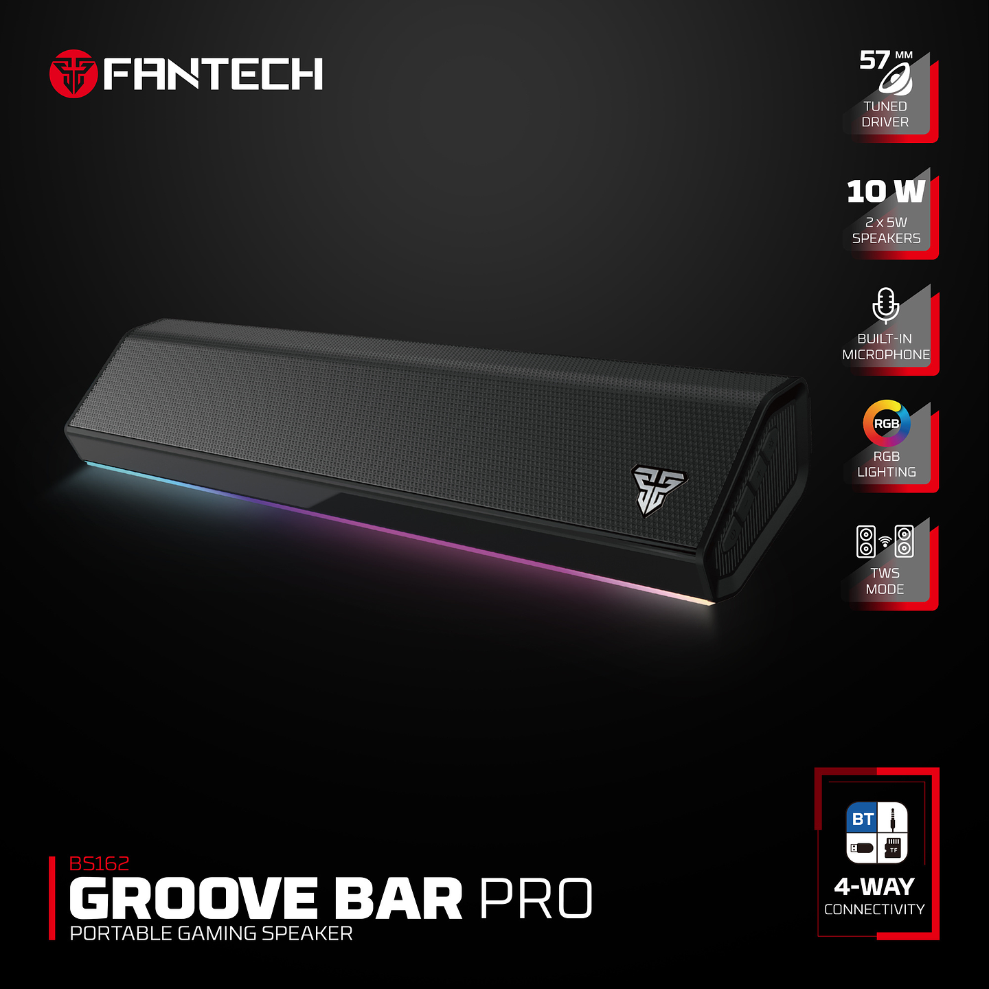 BS162 GROOVE BAR PRO Black Sound Bar TWS Multiplataforma 15