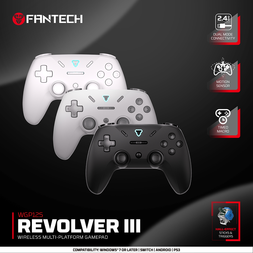 WGP12s REVOLVER III Grey Control Inalámbrico Multiplataforma Smartphone Switch PS3 19