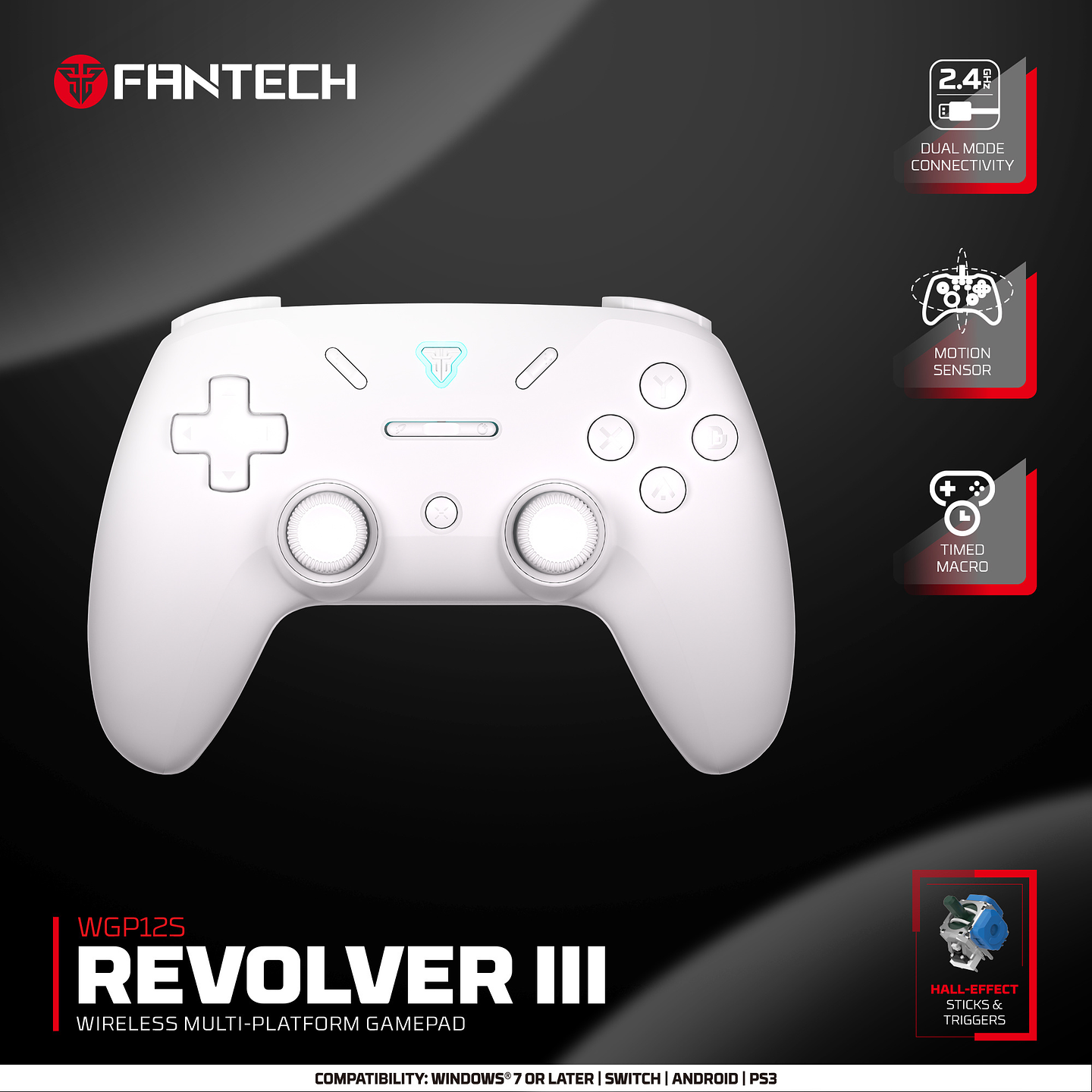 WGP12s REVOLVER III White Control Inalámbrico Multiplataforma Smartphone Switch PS3 19