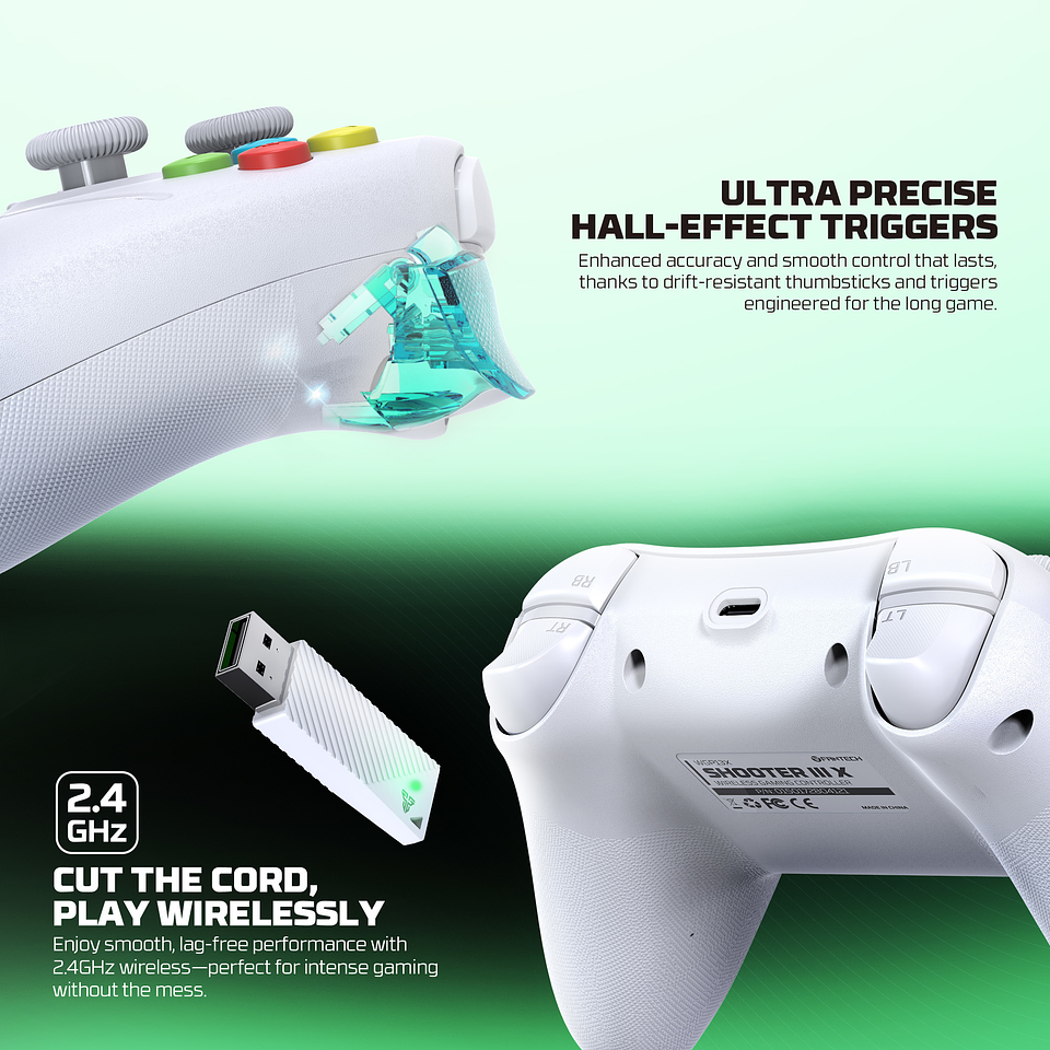 WGP13X SHOOTER III White Control Inalámbrico Xbox Series S/X Xbox One PC 15