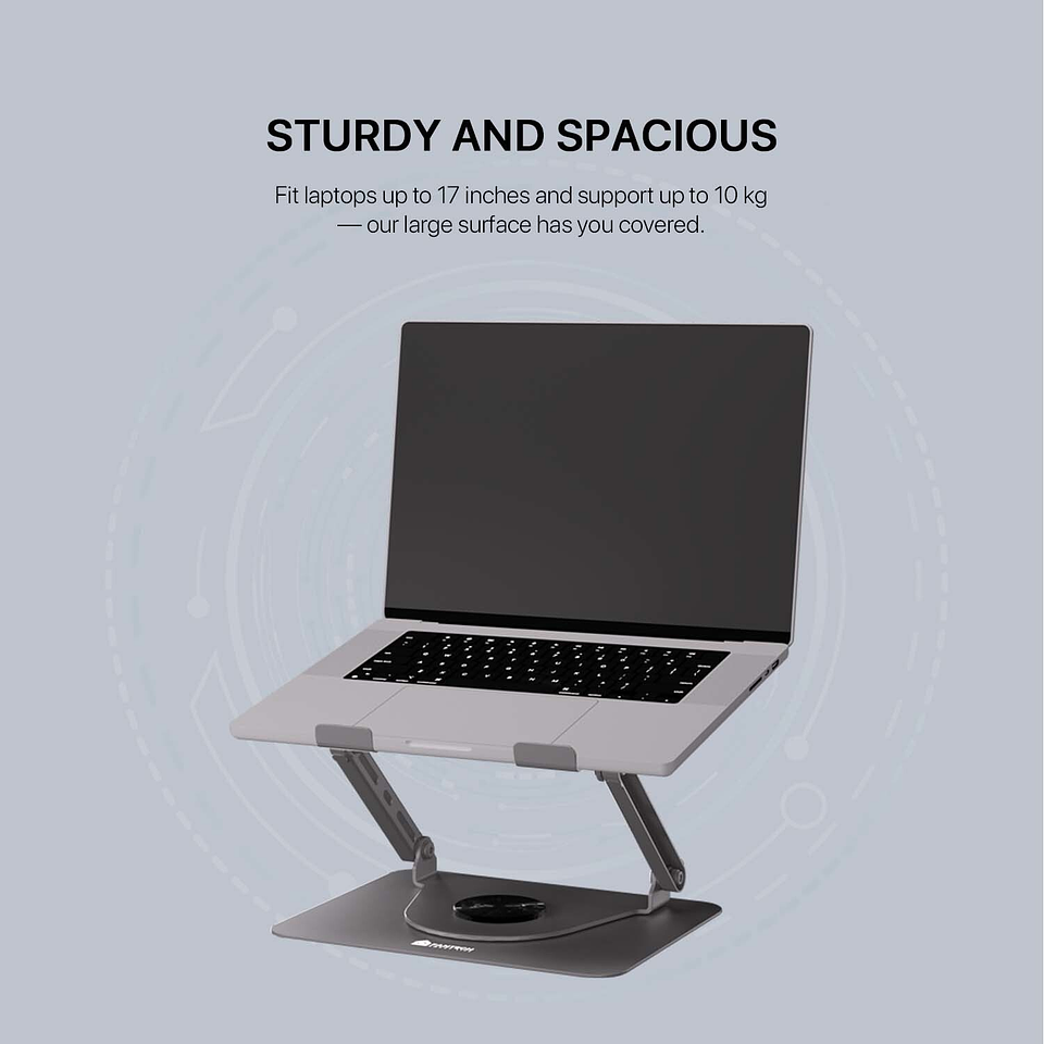 NC30 Grey Base de Notebook con Elevación y Ventilación RGB Notebook Stand 7