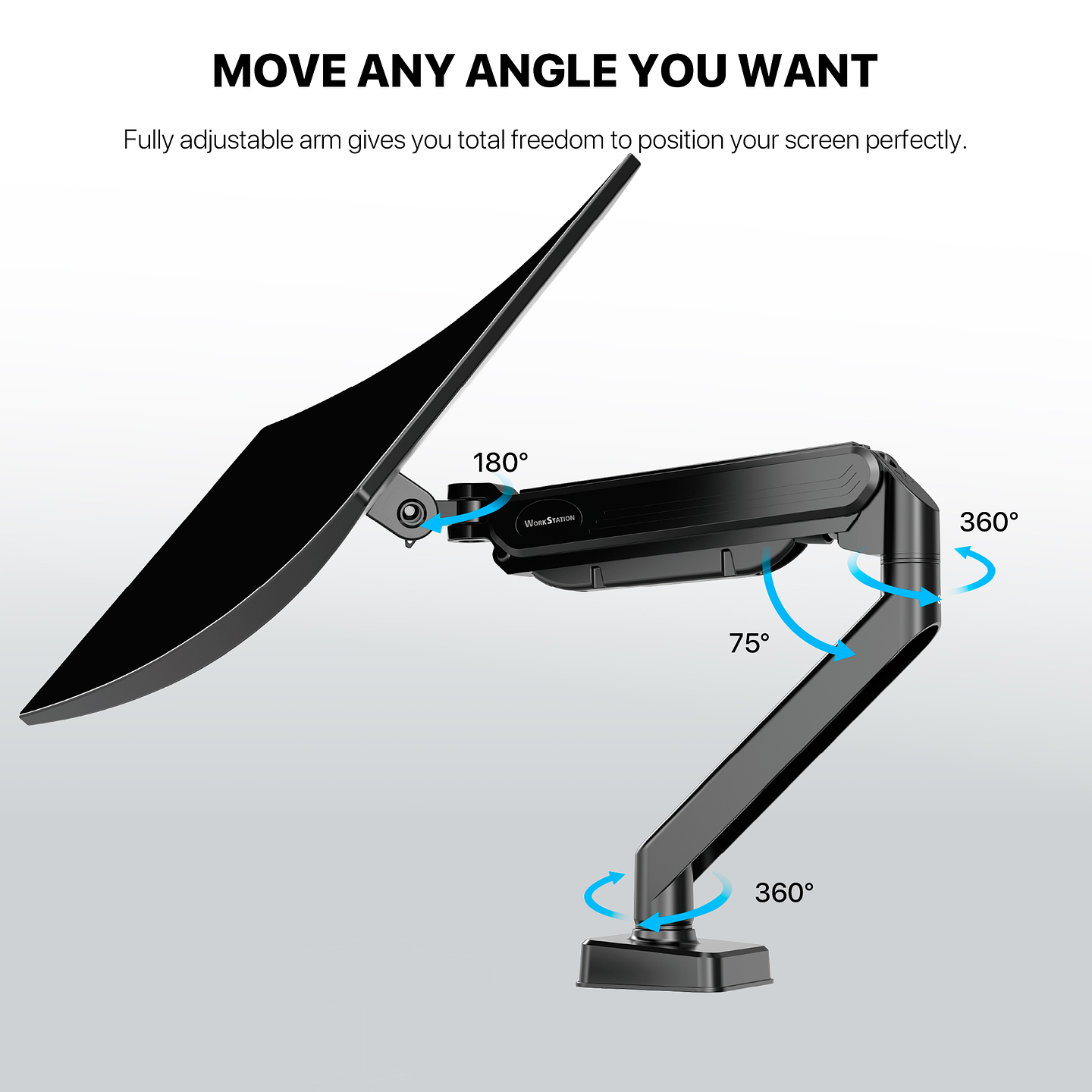 MBS1 PROMOUNT Black Soporte Monitor Single Arm WorkStation 8
