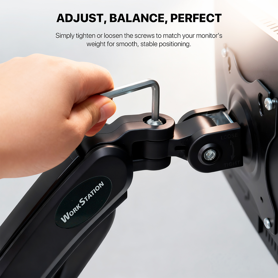 MBS1 PROMOUNT Black Soporte Monitor Single Arm WorkStation 10