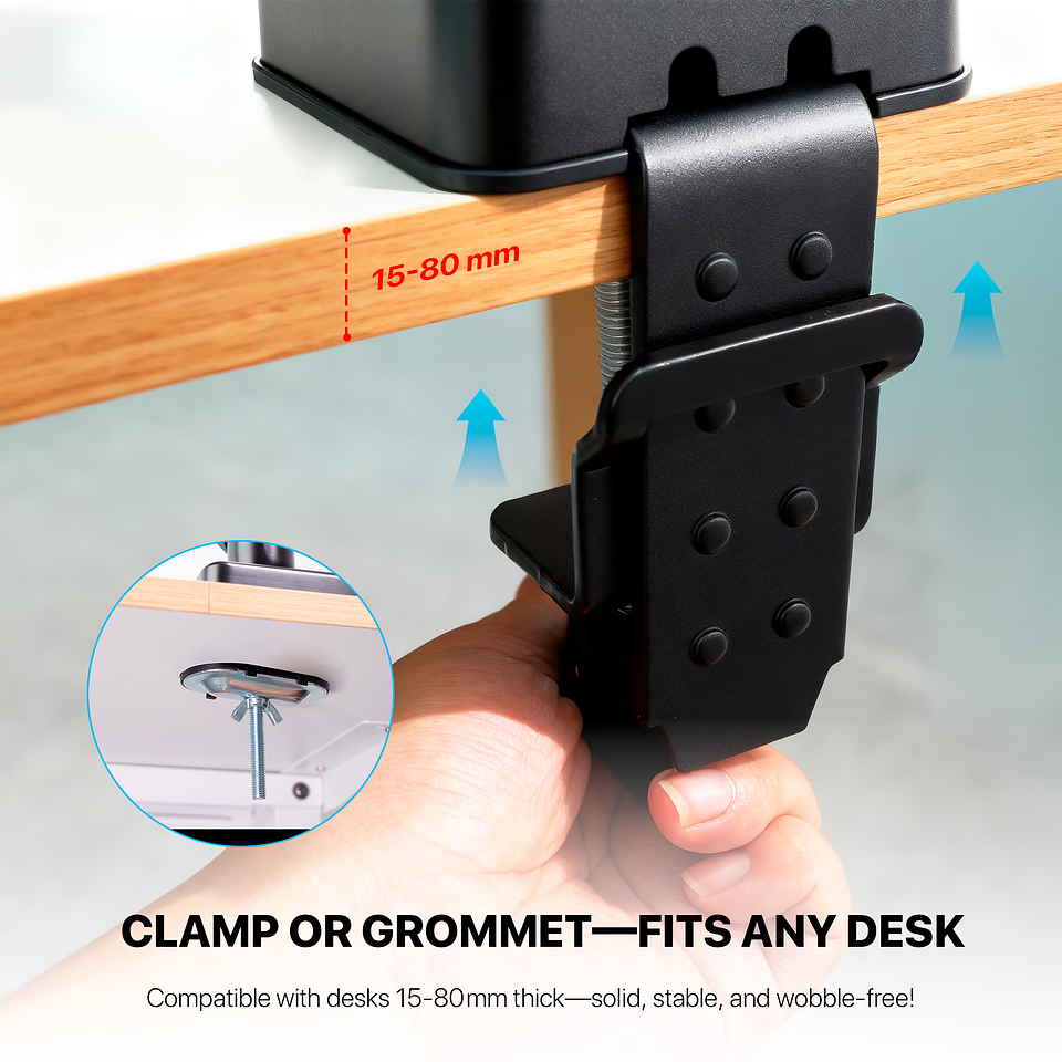 MBS1 PROMOUNT Black Soporte Monitor Single Arm WorkStation 6