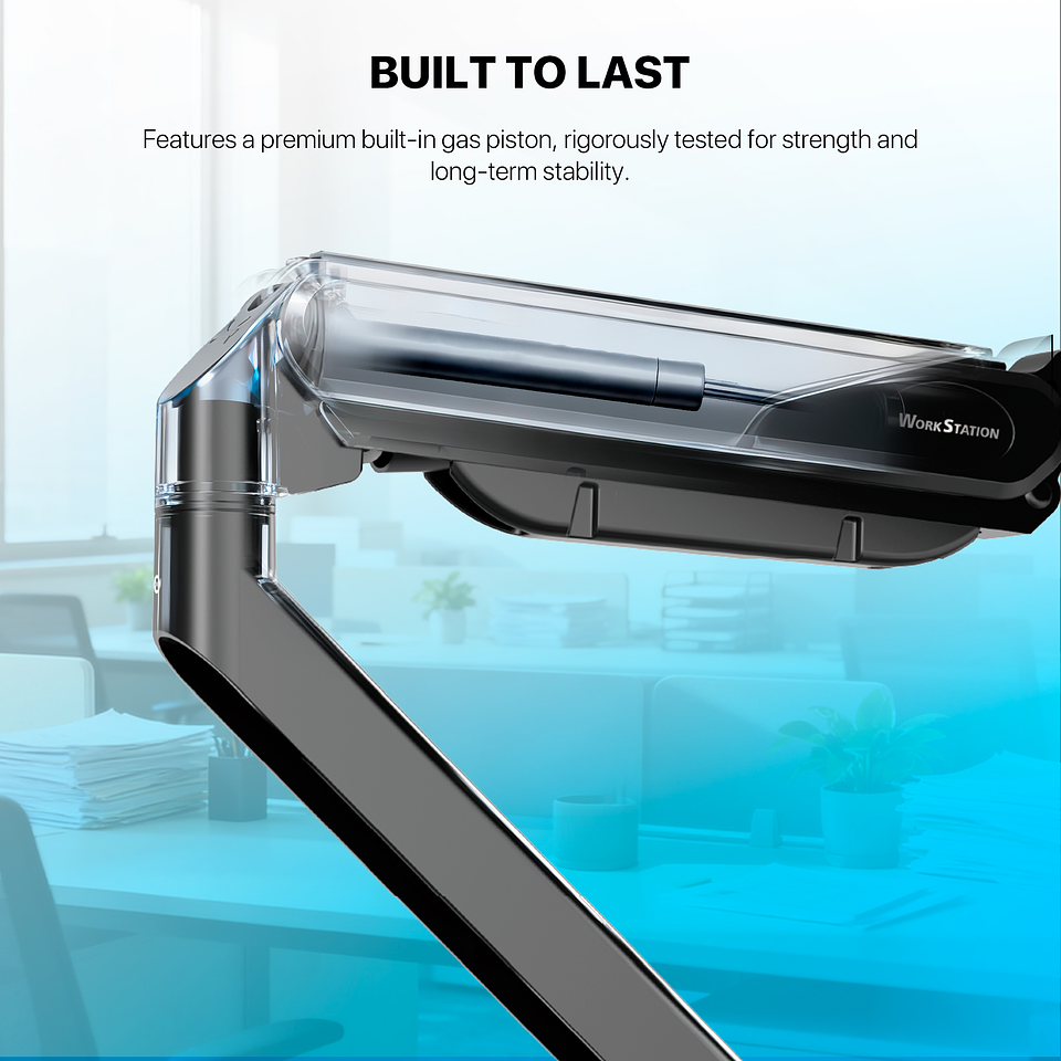 MBD1 PROMOUNT Black Soporte Monitor Double Arm WorkStation 6