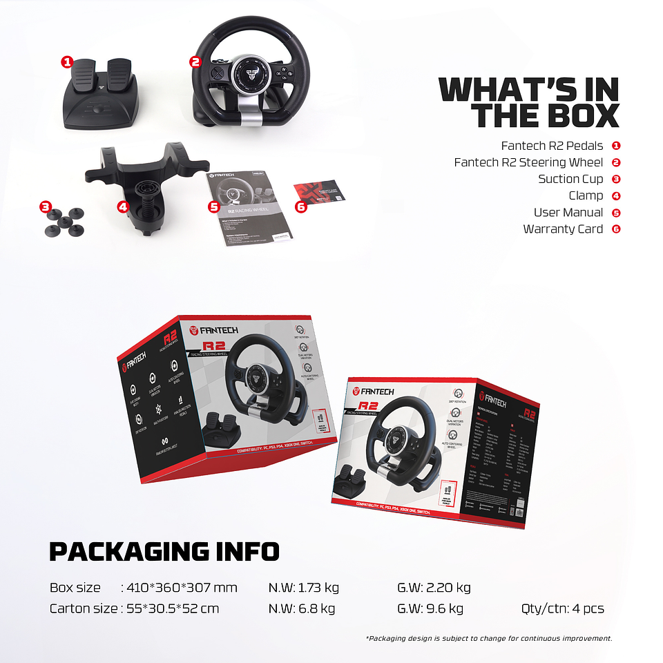 R2 Volante + Pedalera Multiplataforma Xbox Playstation Switch PC 18