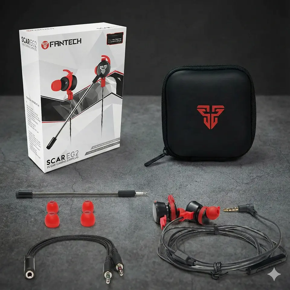 EG2 SCAR Black/Red Audífonos In Ear PTT 8