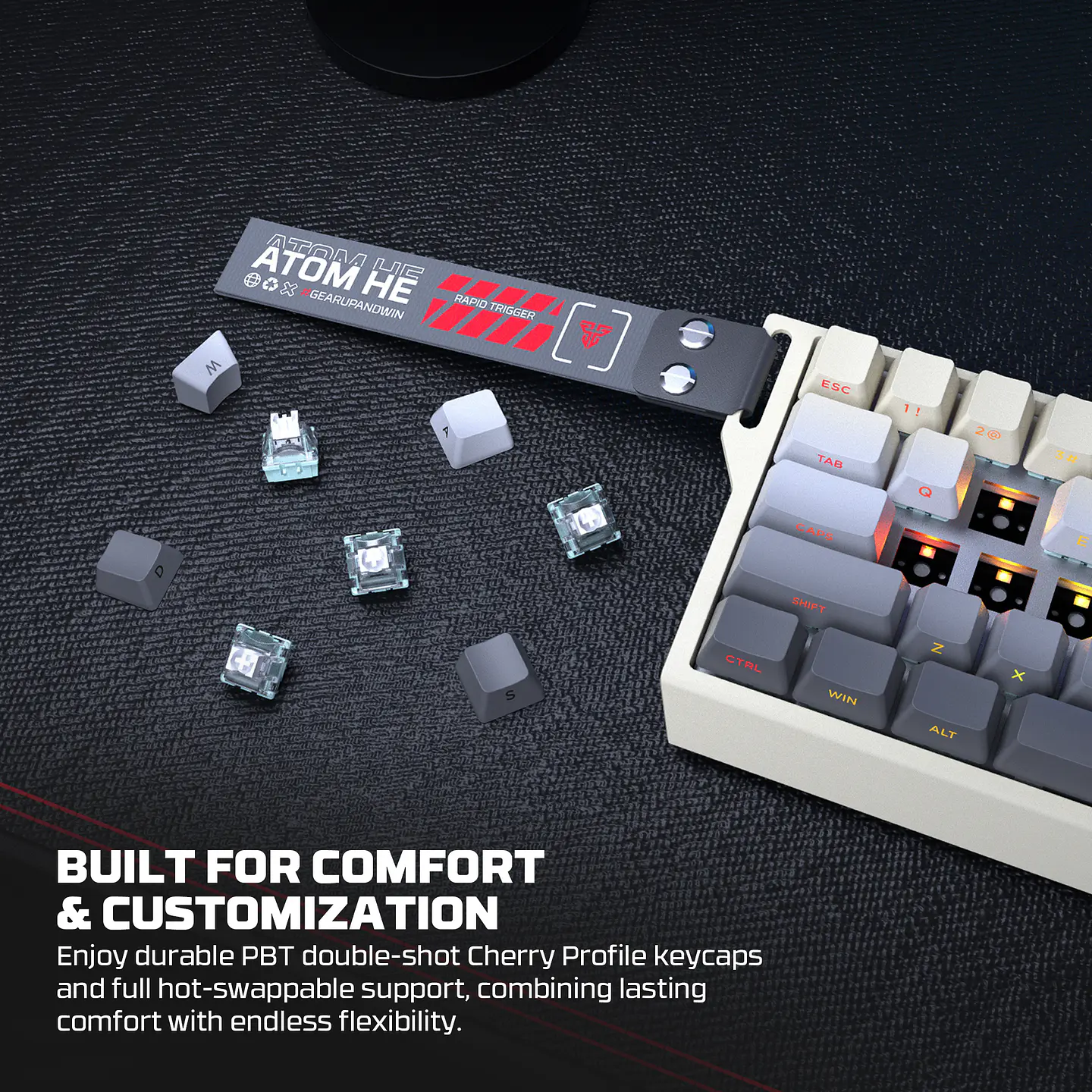 MK922 ATOM HE68 PRO Retro Teclado inalámbrico Magnético 60% 8.000 Hz Layout USA 15