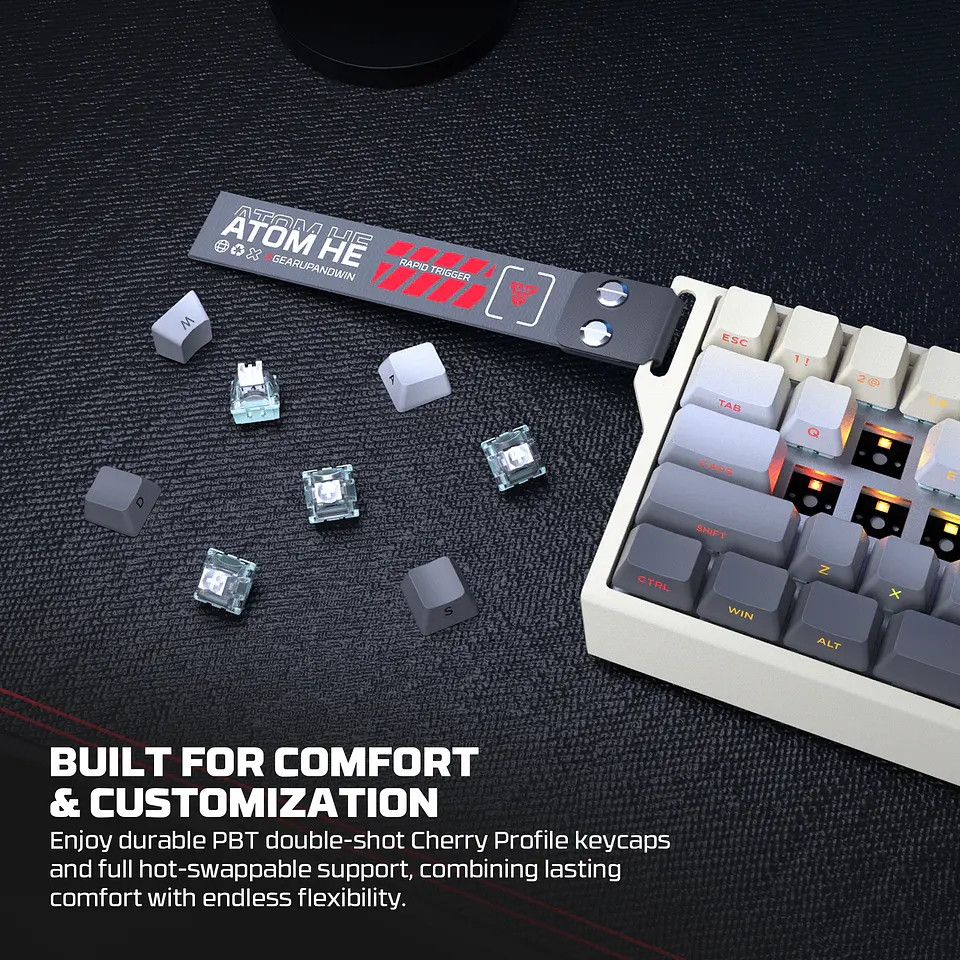 MK922 ATOM HE68 PRO Retro Teclado inalámbrico Magnético 60% 8.000 Hz Layout USA 15