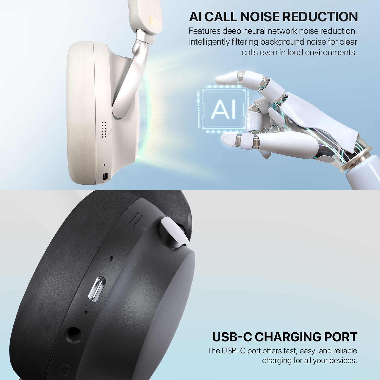 FLOW Audífono inalámbrico WH07 Grey 11