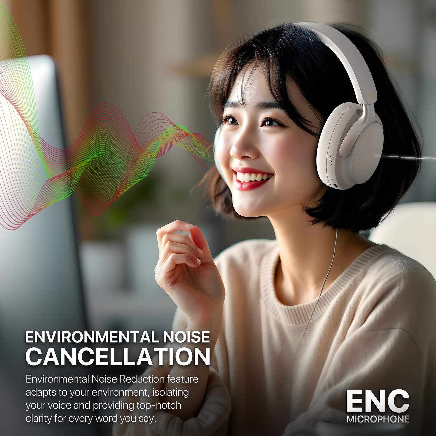 WH07A FLOW White Audífonos Inalámbricos HD Audio 17