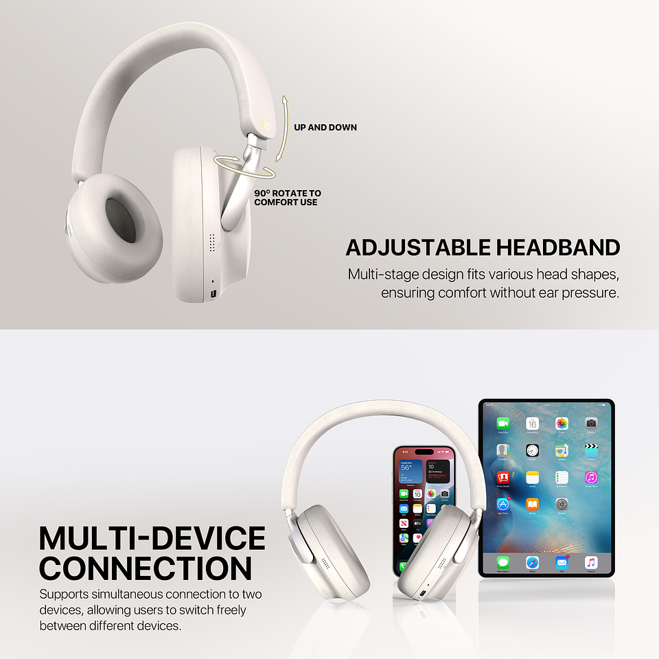 WH07A FLOW White Audífonos Inalámbricos HD Audio 18