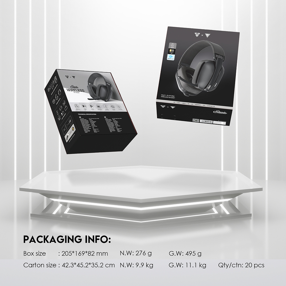 WHG03 STUDIO Black Audífonos Inalámbricos 7.1 Virtual 20