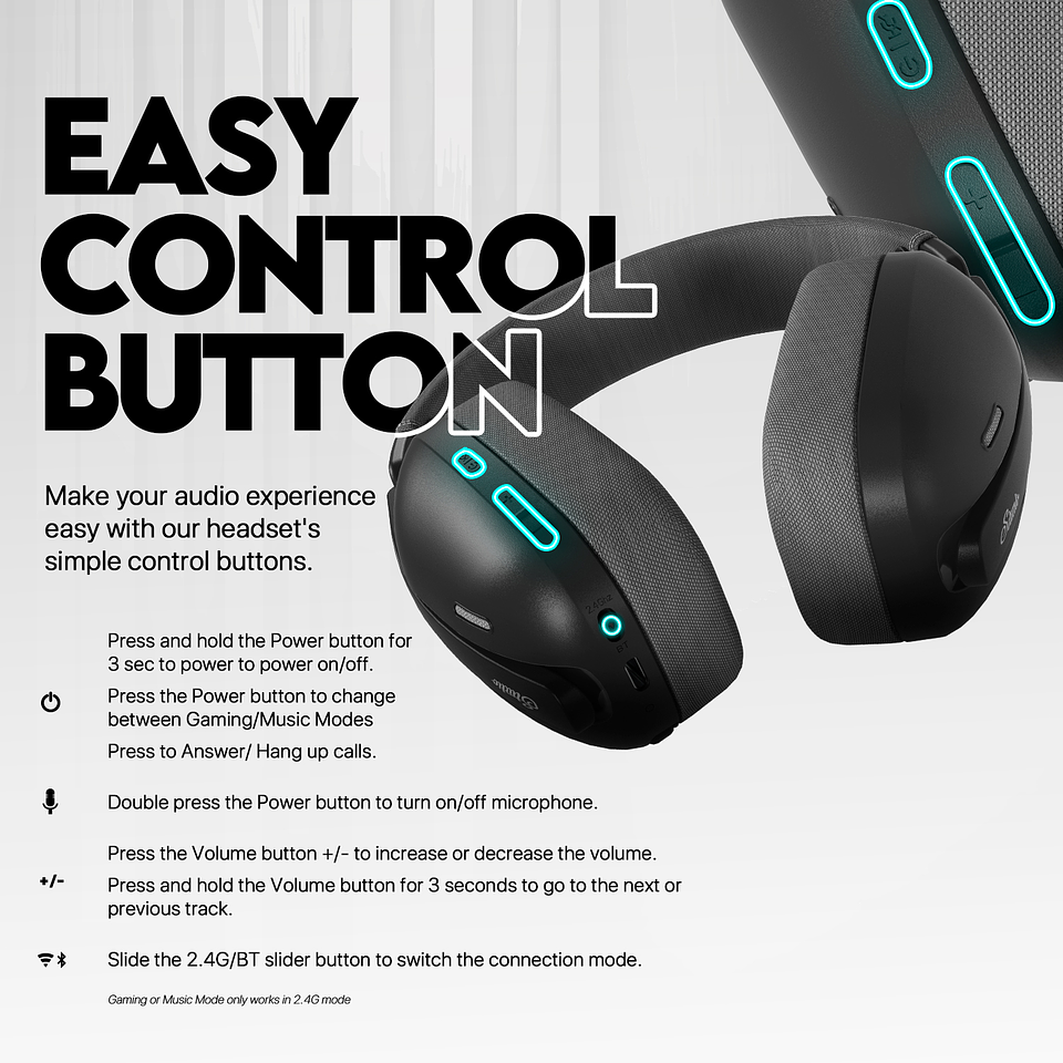 WHG03 STUDIO Black Audífonos Inalámbricos 7.1 Virtual 14