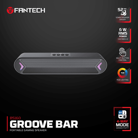 BS160 GROOVE BAR Black Gaming Soundbar RGB