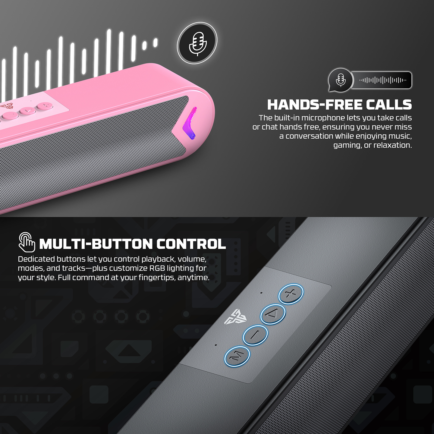 BS160 GROOVE BAR White Gaming Soundbar RGB 9