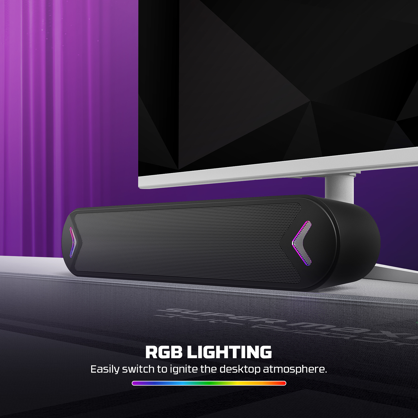 BS160 GROOVE BAR White Gaming Soundbar RGB 11