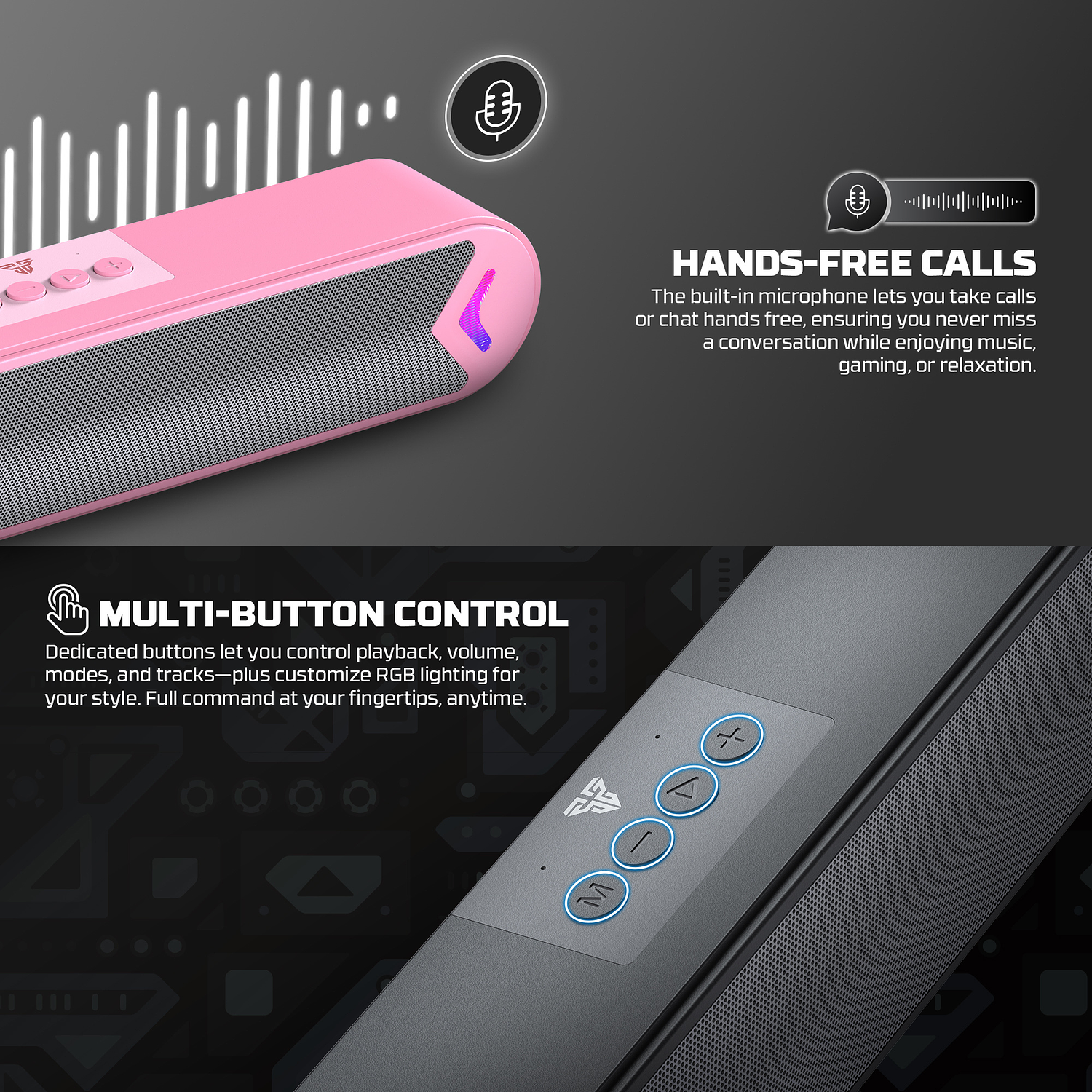 BS160 GROOVE BAR Pink Gaming Soundbar RGB 5