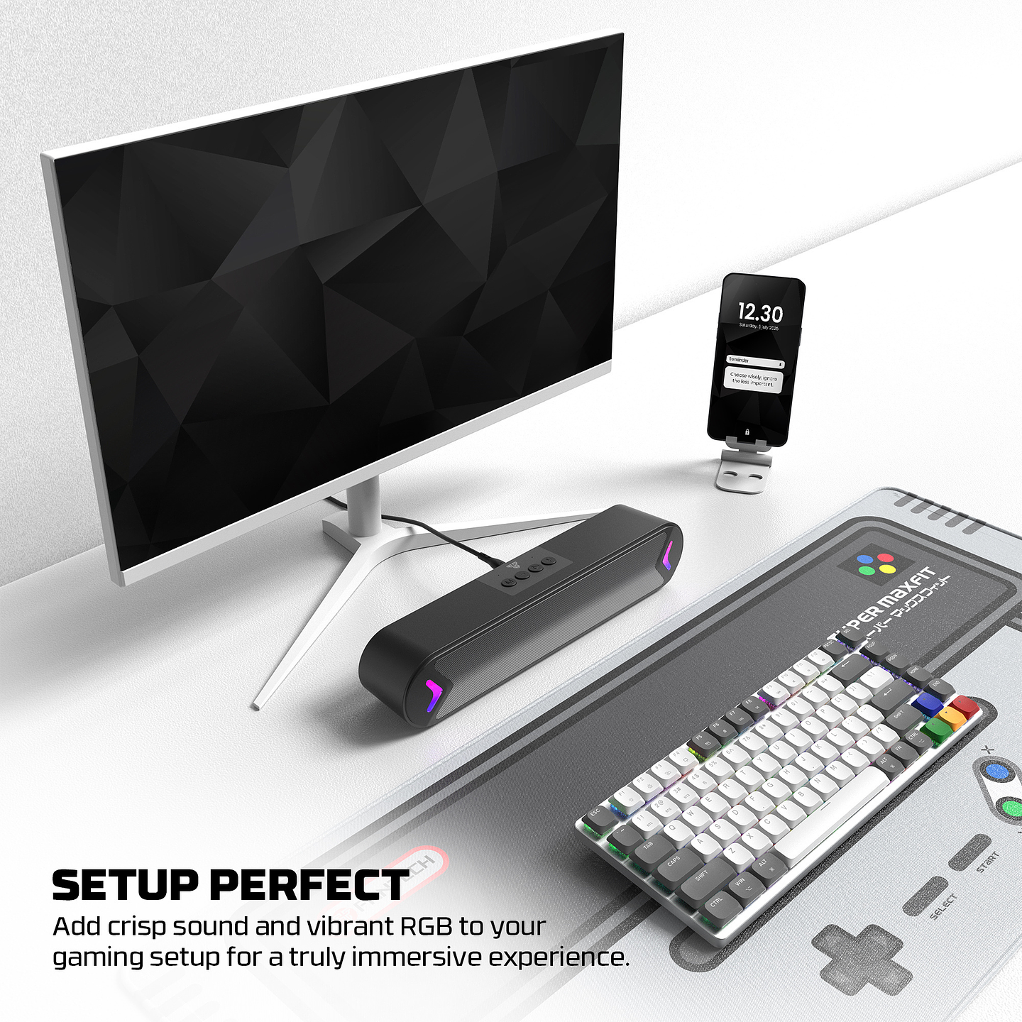 BS160 GROOVE BAR Pink Gaming Soundbar RGB 6