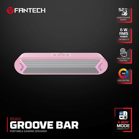 BS160 GROOVE BAR Pink Gaming Soundbar RGB