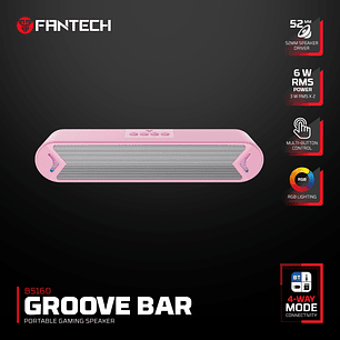BS160 GROOVE BAR Pink Gaming Soundbar RGB