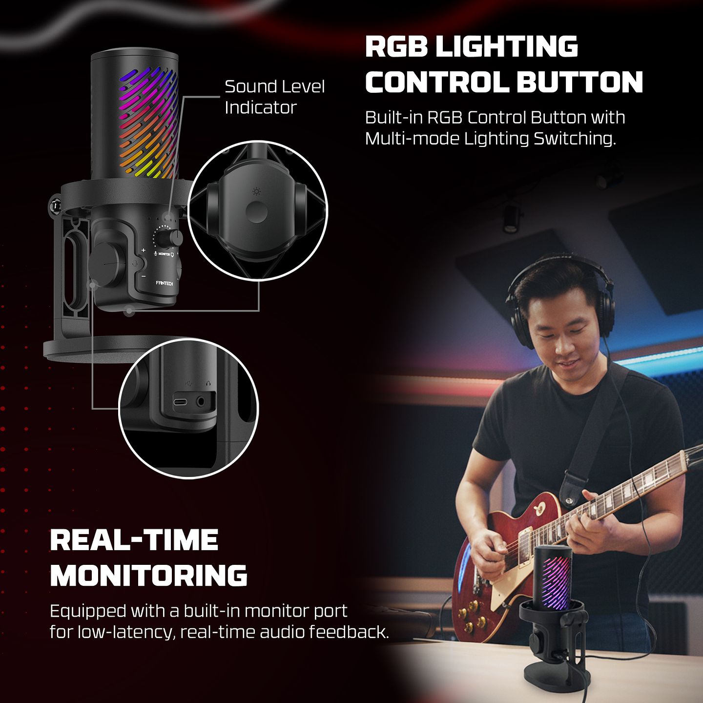 MCX04 LEVIOSA AURA Black Micrófono Profesional PC Cardioide Iphone Mac  7