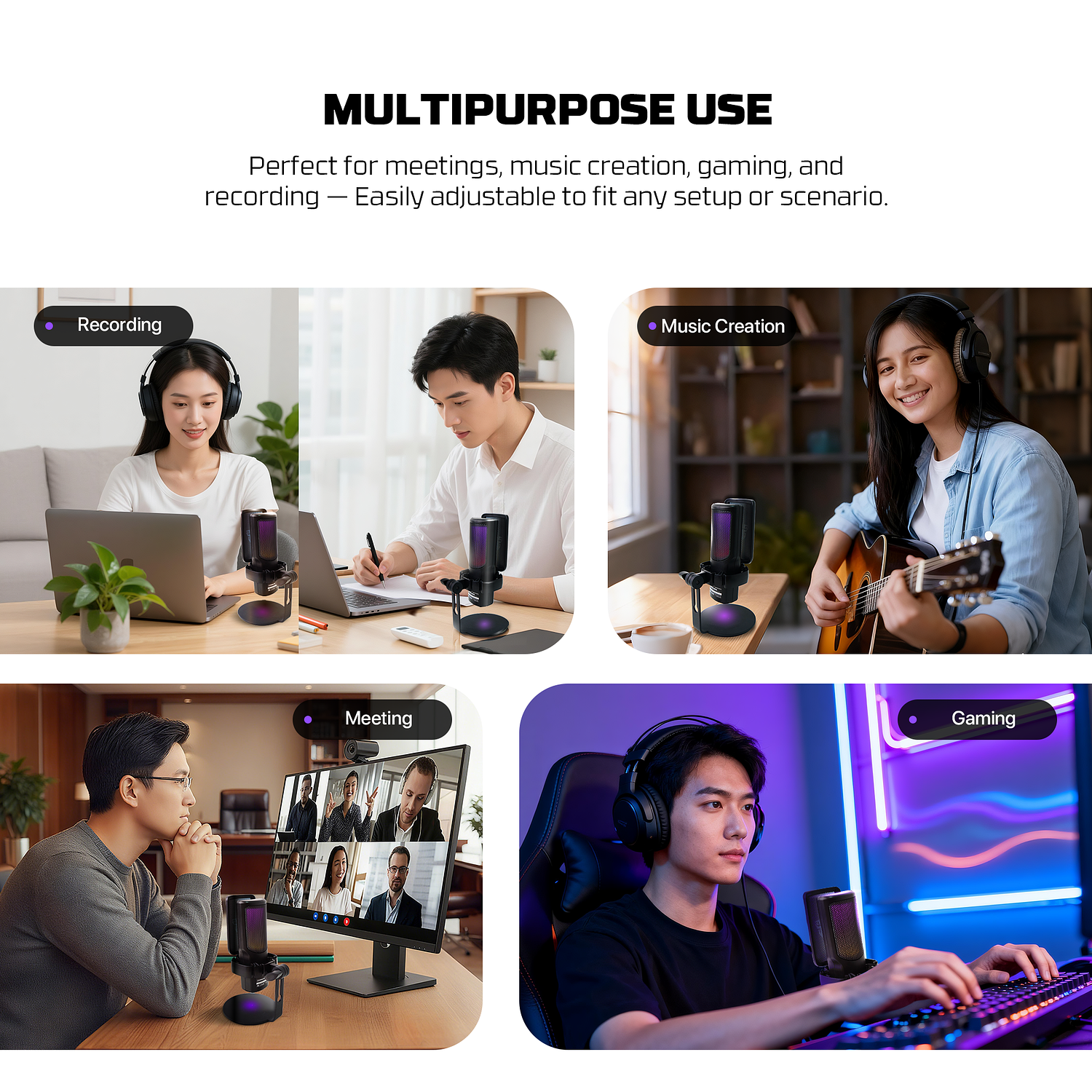 WMCX01 LEVIOSA WAVE Black Micrófono Inalámbrico Cardioide Streaming 9