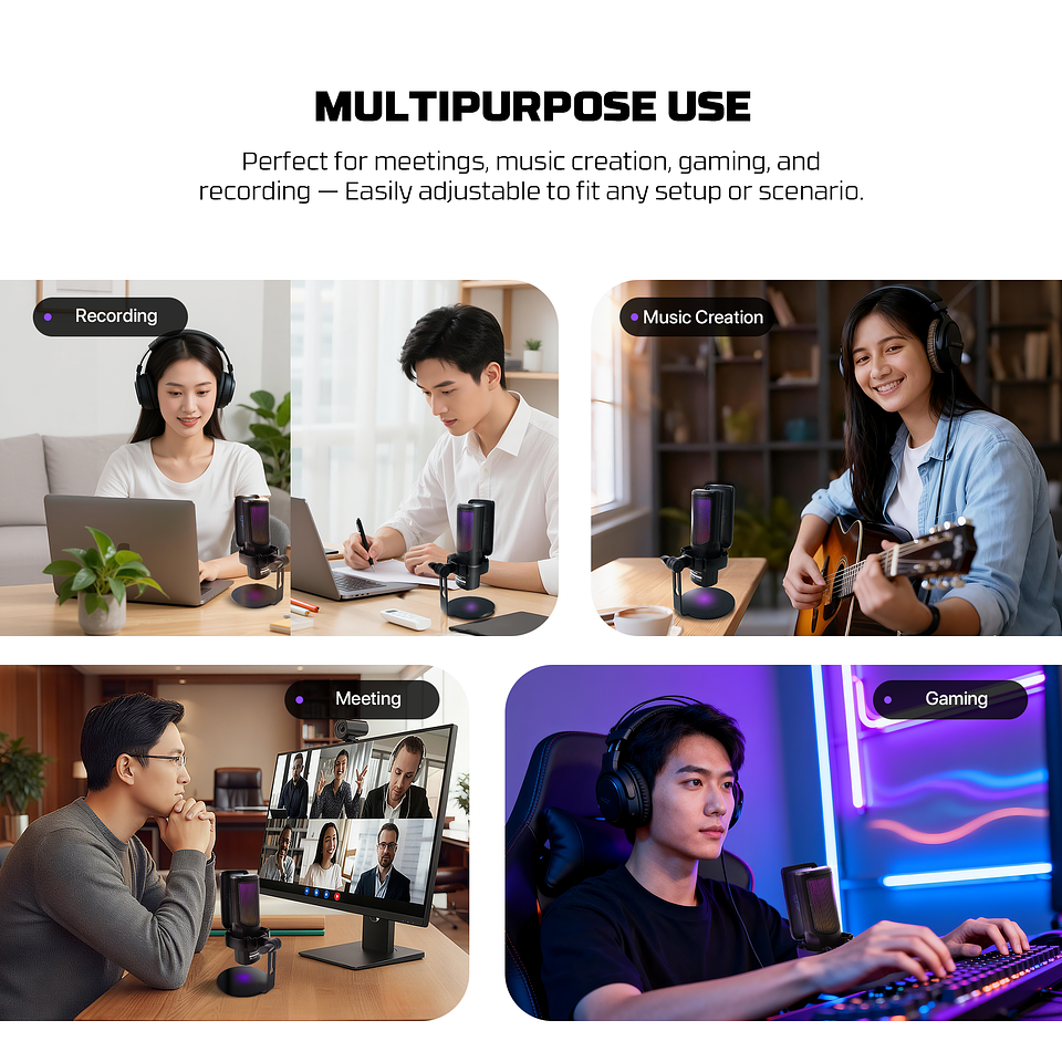 WMCX01 LEVIOSA WAVE Black Micrófono Inalámbrico Cardioide Streaming 9