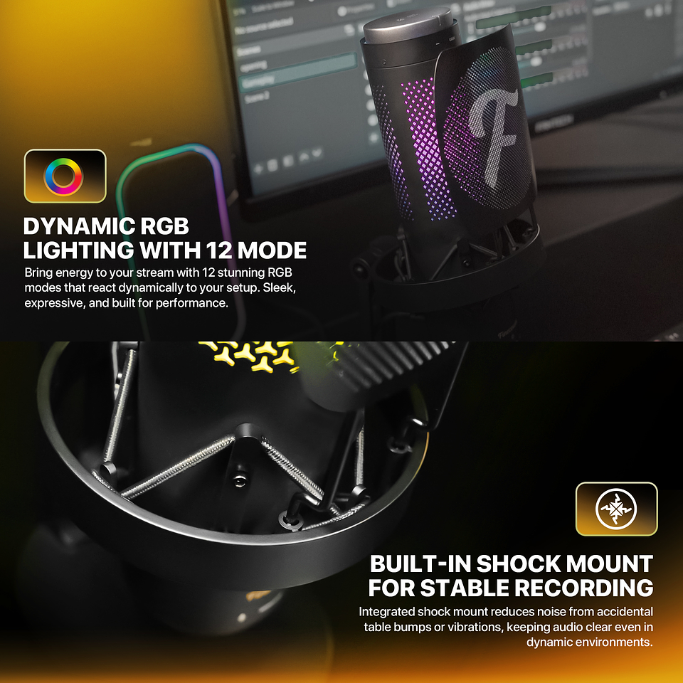 UFM1 SONARA Black Micrófono Tri-Polar Finecoustic 15