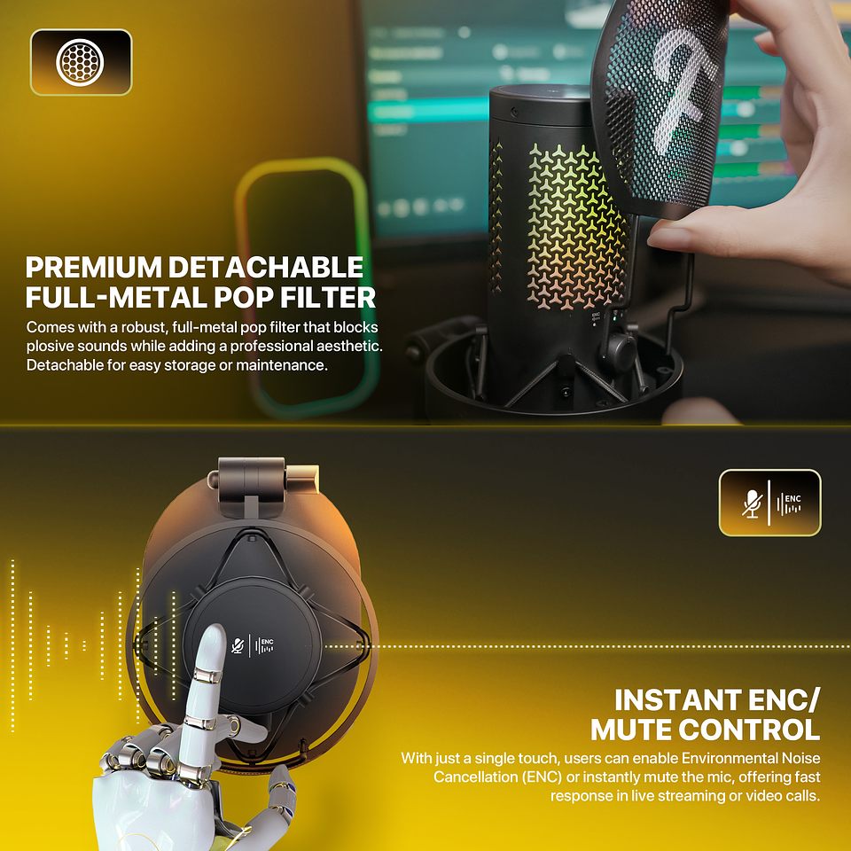 WFM1 RESONO Black Micrófono Inalámbrico Condensador Doble-Polar Finecoustic 13