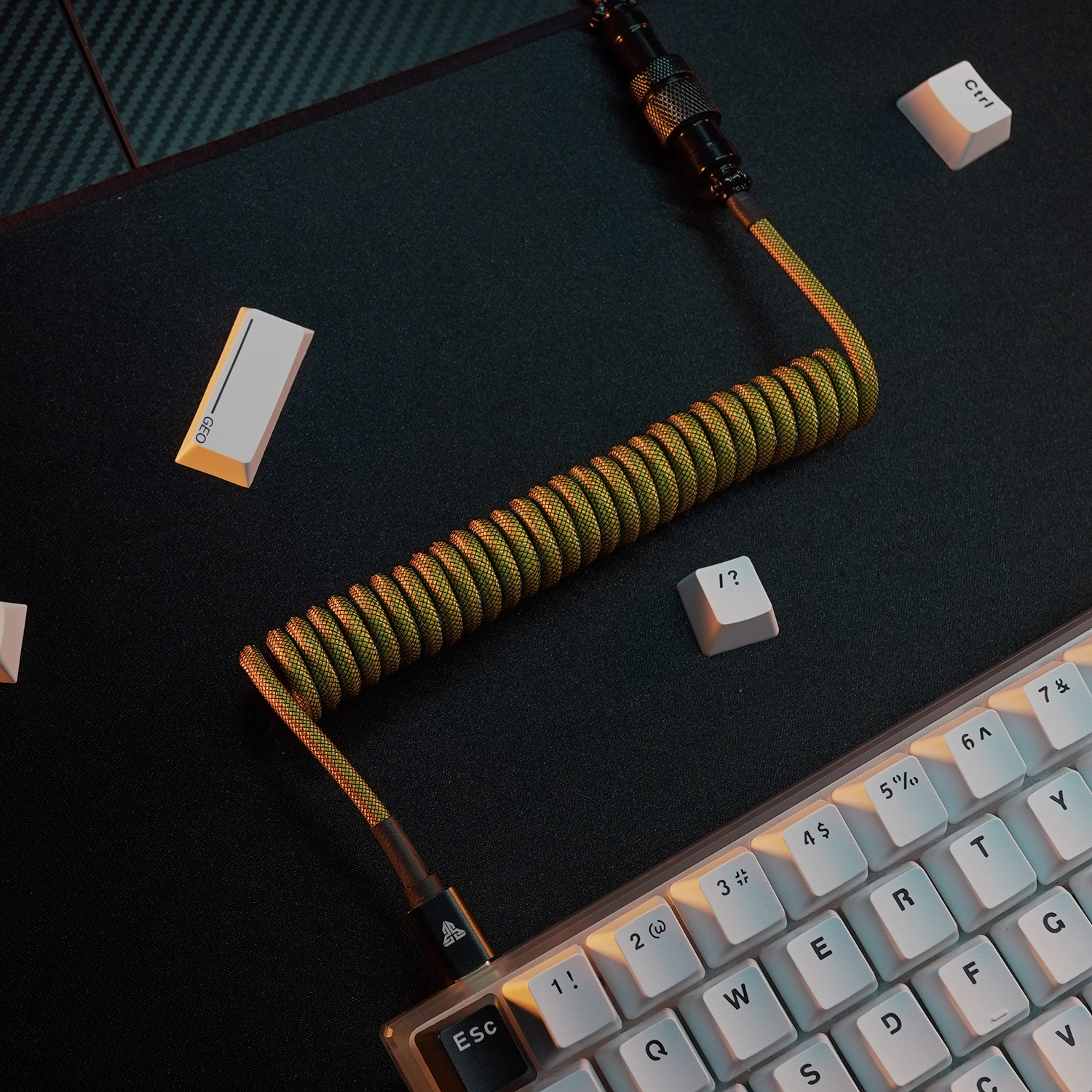 AC701 Yellow Cable Rizado USB C a USB A 6