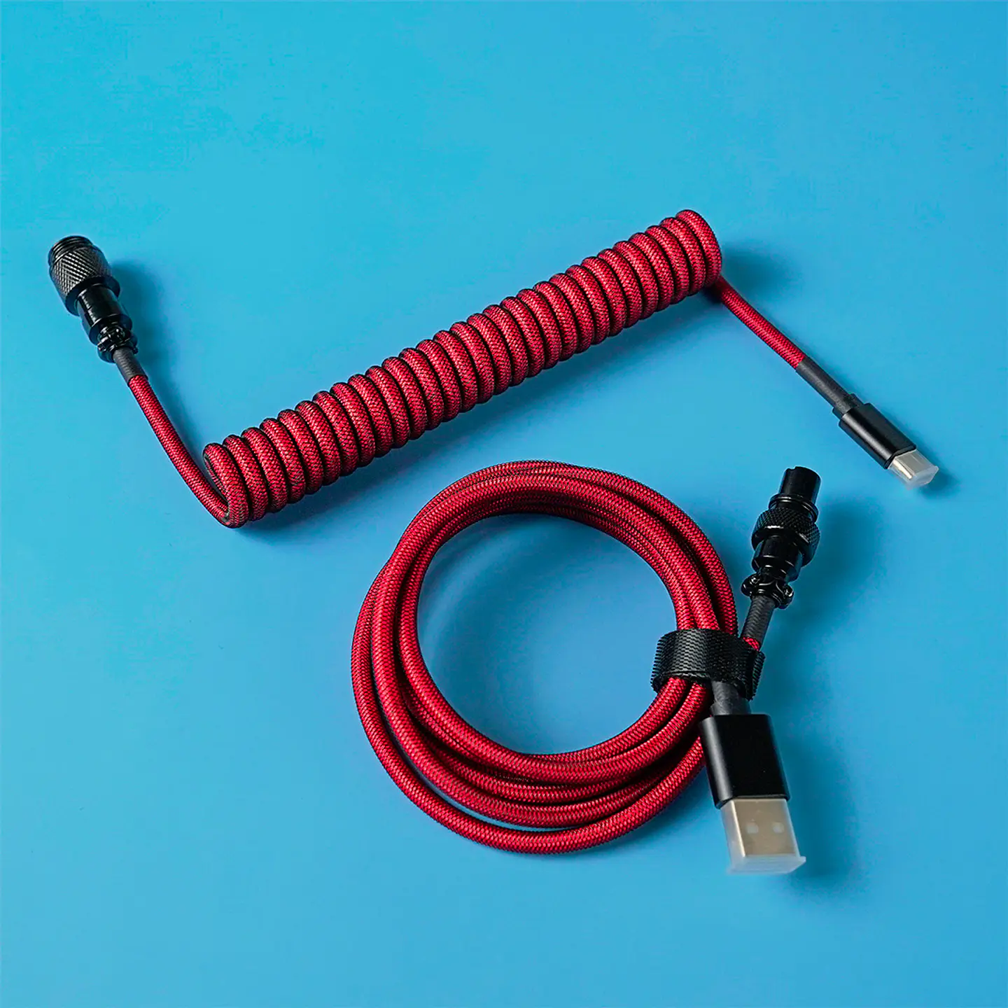 AC701 Blue Cable Rizado USB C a USB A 14