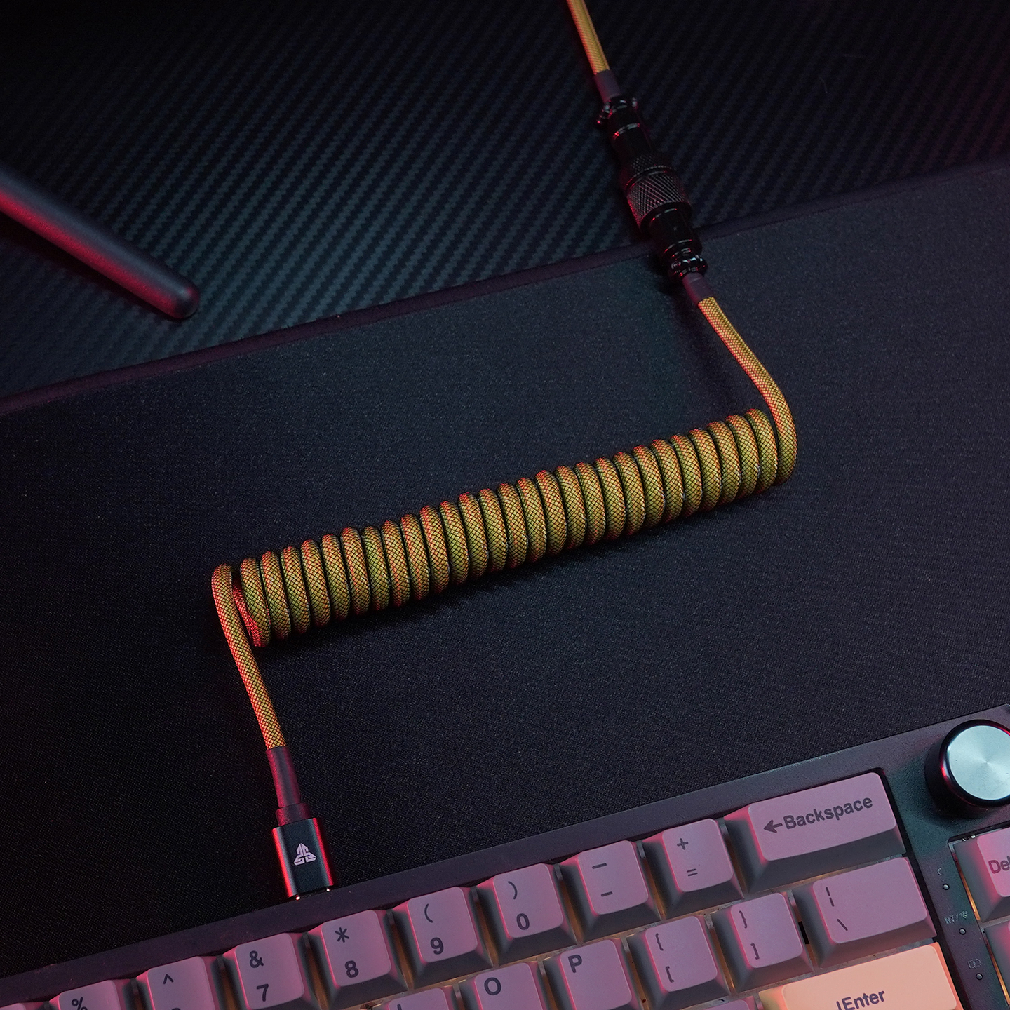 AC701 Red Cable Rizado USB C a USB A 6