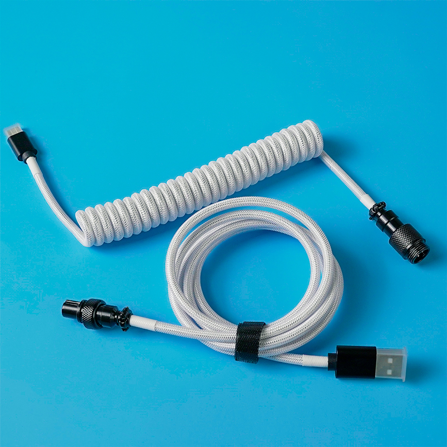 AC701 White Cable Rizado USB C a USB A 15