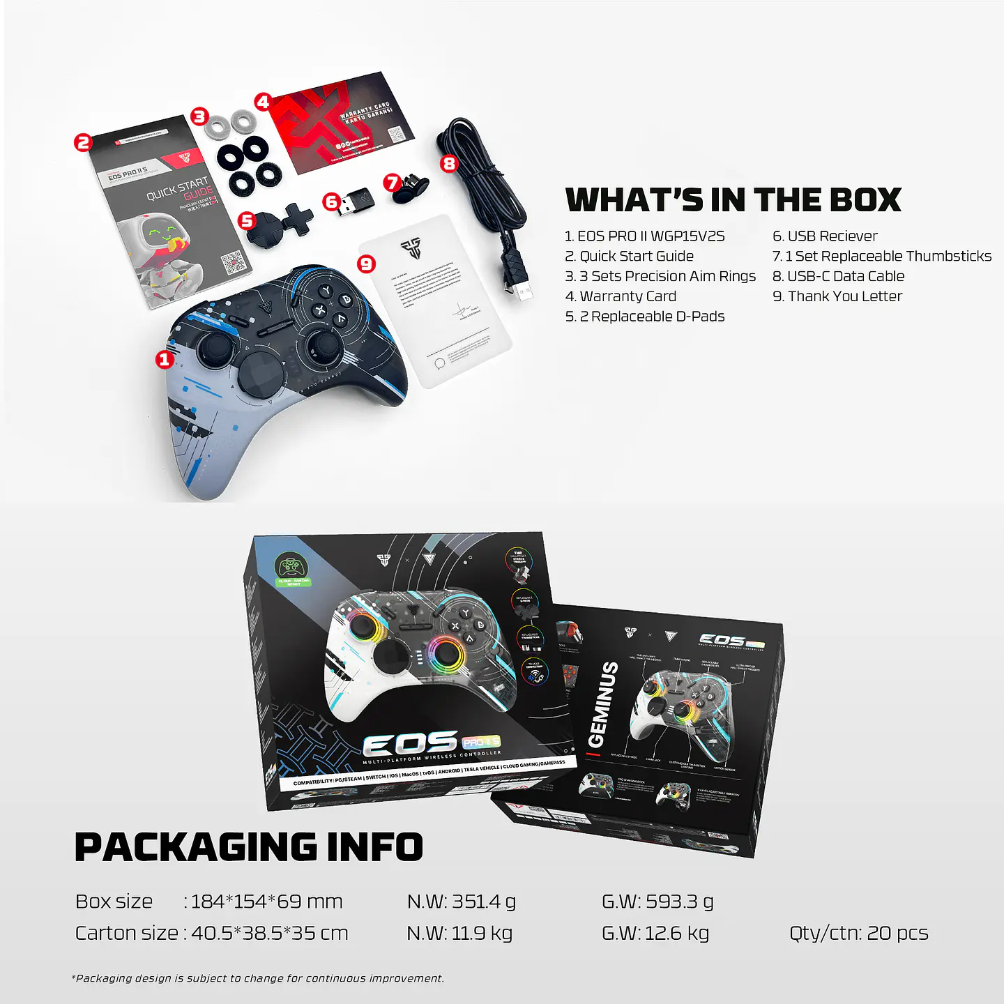 WGP15V2s EOS PRO II S Orion Control Inalámbrico Multiplataforma Android iOS MacOS Switch 19