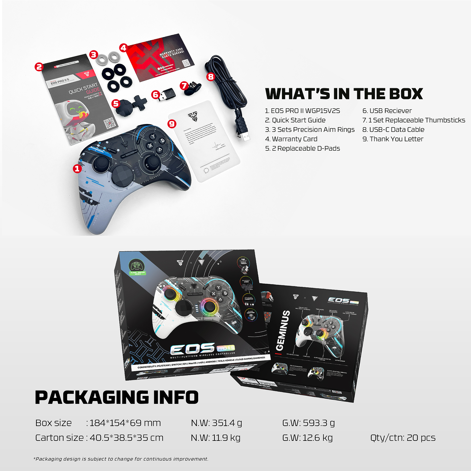 WGP15V2s EOS PRO II S Orion Control Inalámbrico Multiplataforma Android iOS MacOS Switch 19