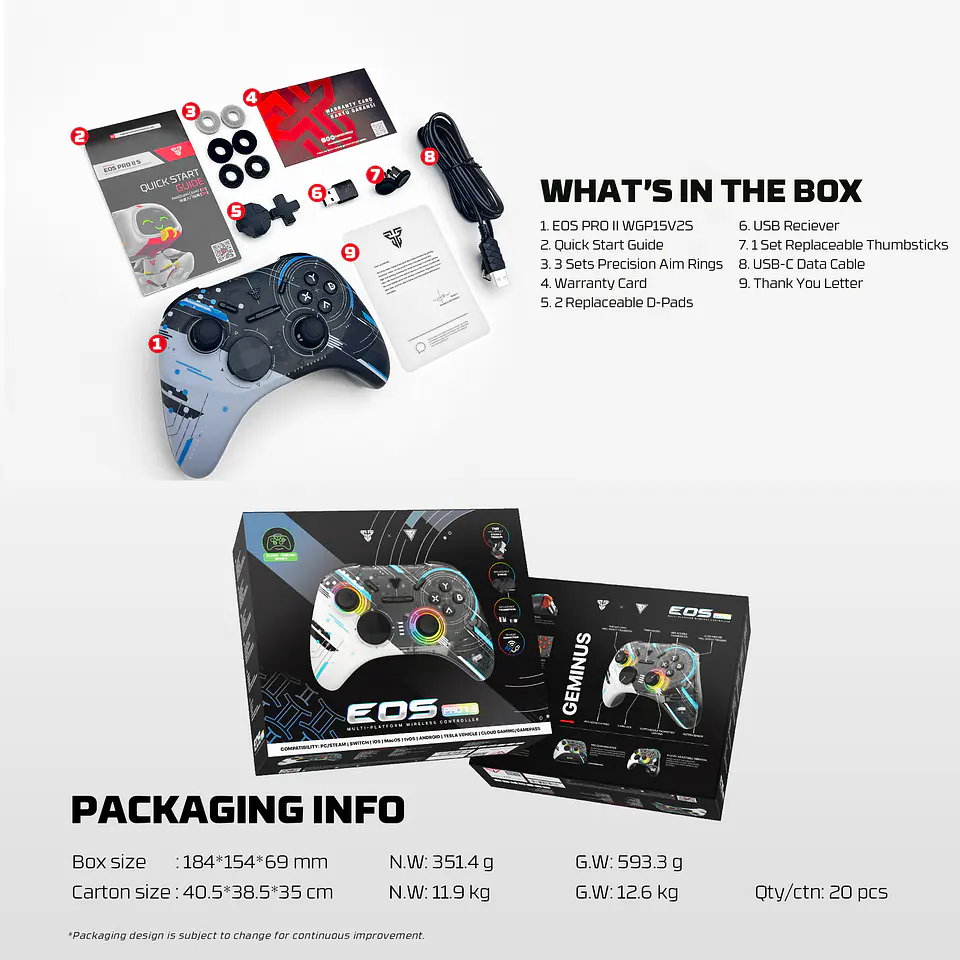 WGP15V2s EOS PRO II S Orion Control Inalámbrico Multiplataforma Android iOS MacOS Switch 19