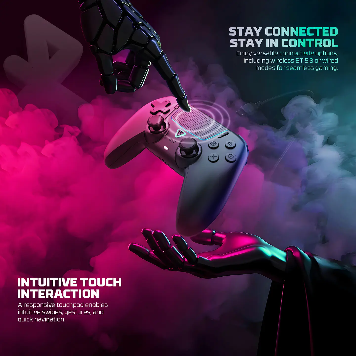 WGP16 NOVA II Black Control Inalámbrico Multiplataforma Switch 2 PC PS4 13