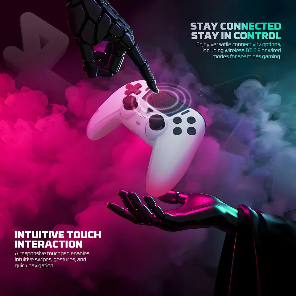 WGP16 NOVA II White Control Inalámbrico Multiplataforma Switch 2 PC PS4 15