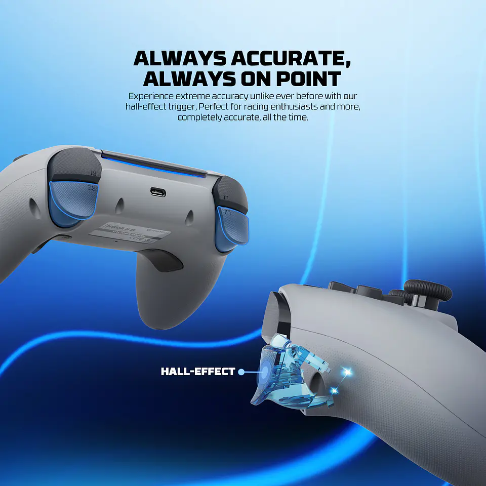 WGP16D NOVA II D Grey Control Inalámbrico PS5 Nativo Multiplataforma PlayStation 13