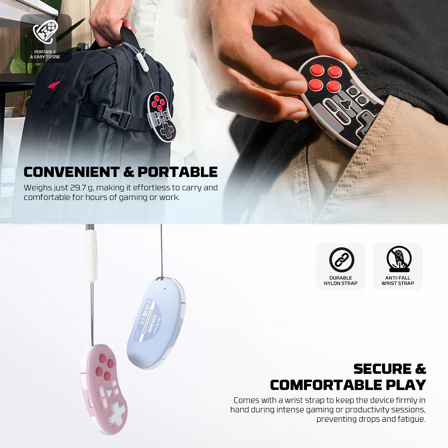 WGP17 EOS MINI Black Control inalámbrico de bolsillo Multiplataforma Nintendo Switch 10