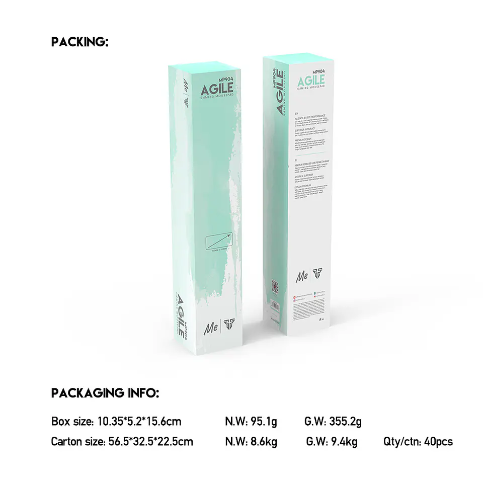MP904 AGILE Mint Mousepad Talla XL Mix Edition 8